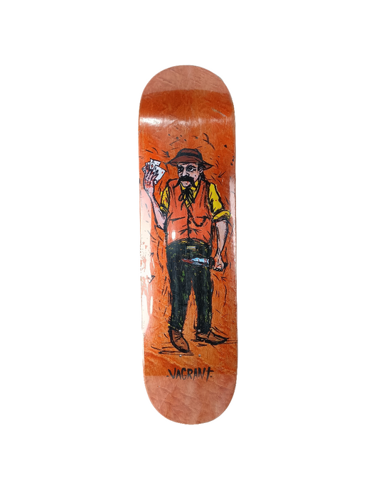 Vagrant Rambler Series Gambler Bloody Knife Orange Black Red Size 8.375 Vintage NOS Deck