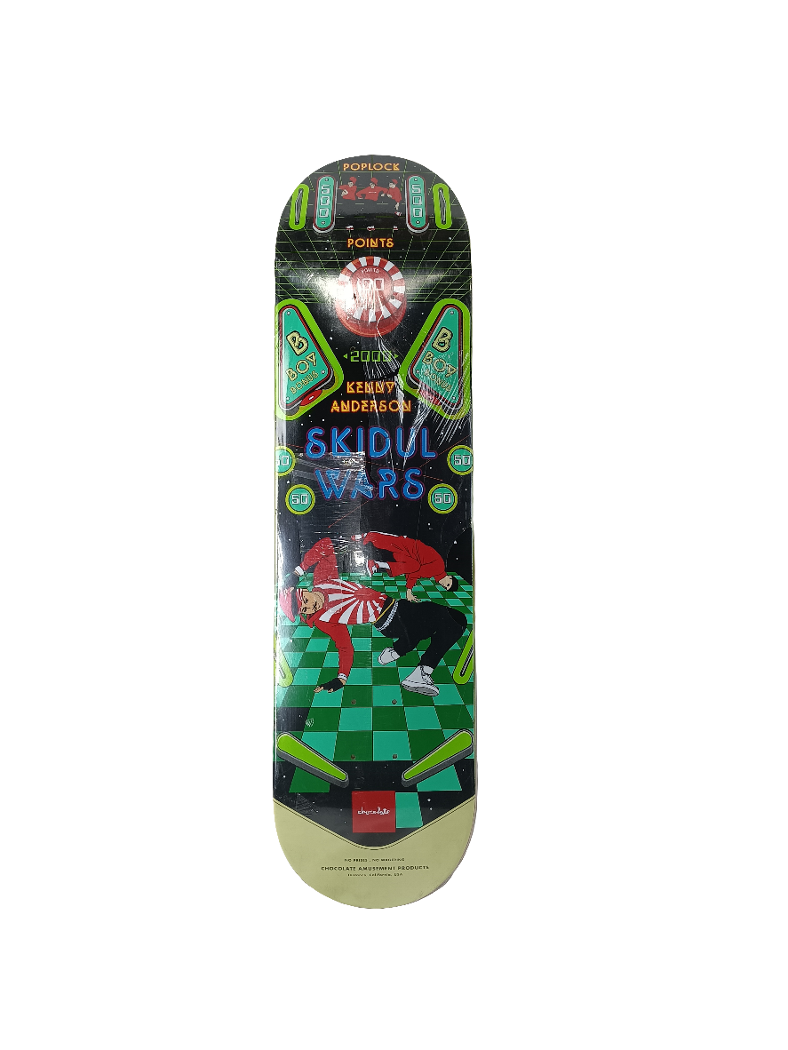 Chocolate Kenny Anderson Skidul Wars Pinball Series 8.125" Classic Skateboard Deck