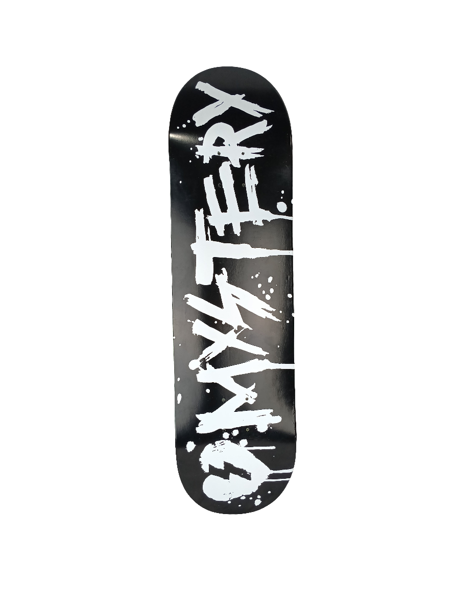 Mystery Splatter Logo Black White Size 8.5 Vintage NOS Deck