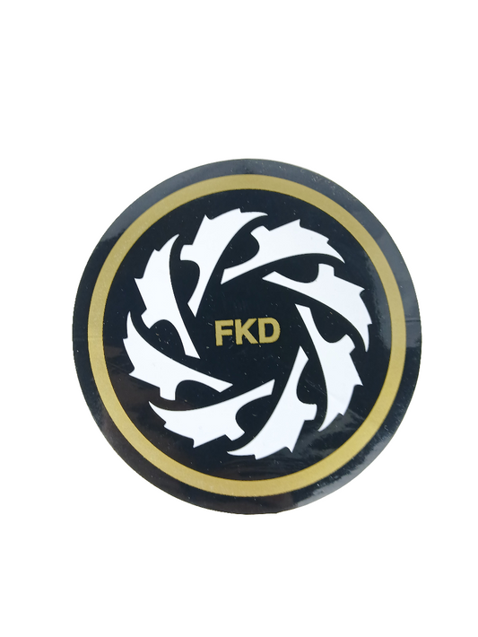 FKD Bearings Black White Gold 3.75" X 3.75" Vintage NOS Sticker