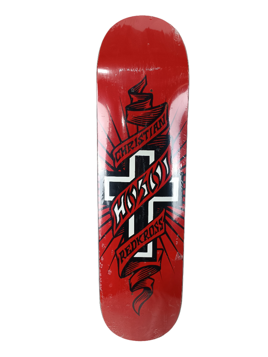 Black Label Christian Hosoi Red Kross Cross Graphic Red Black White Size 8.25 Skateboard Deck