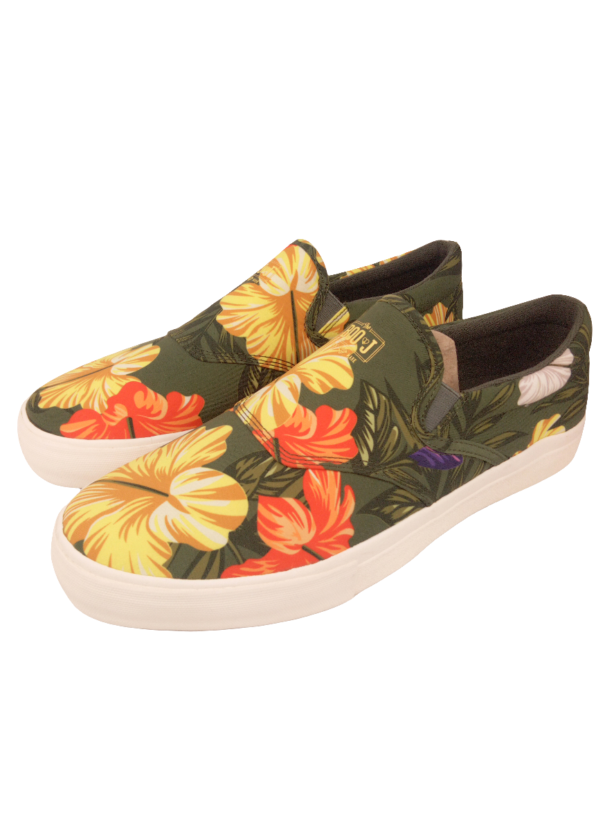 Diamond Supply Co. Boo Johnson Signature Boo J Aloha Floral Olive Mens Size 10.5 Shoes