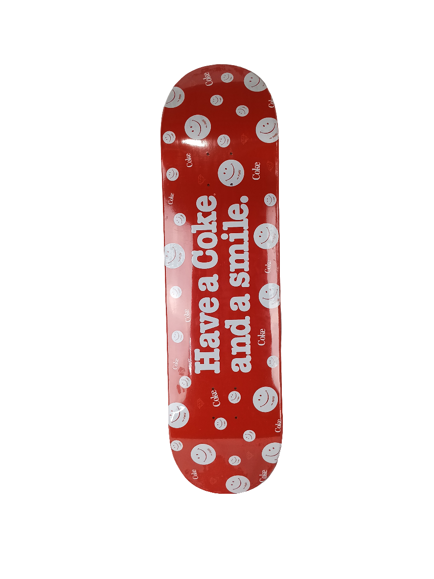 Diamond Coca Cola Graphic Red White Size 8.25 Skateboard Deck