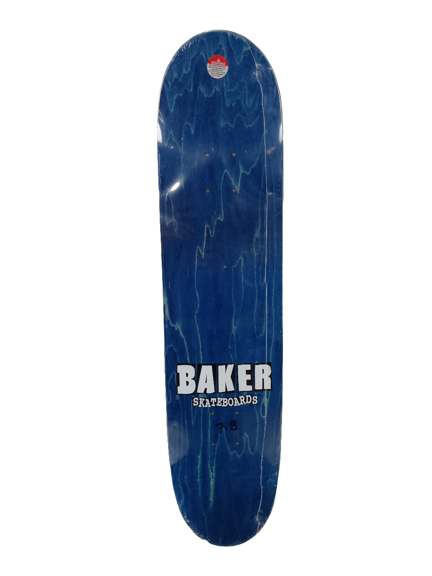 Baker Team Rider Faces Graphic White Multi Color Size 7.8 Skateboard Deck