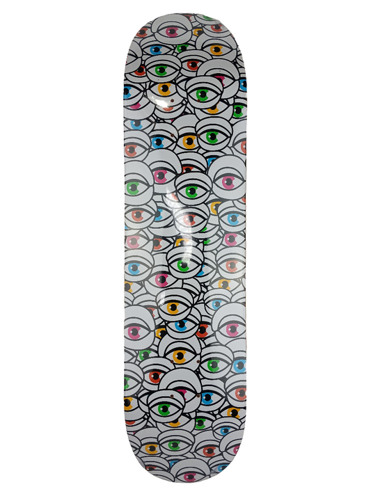 The Art Of Chase X Chad Fernandez Guest Artist Collabo Eyeballs White Green Yellow 7.75" Vintage NOS Deck