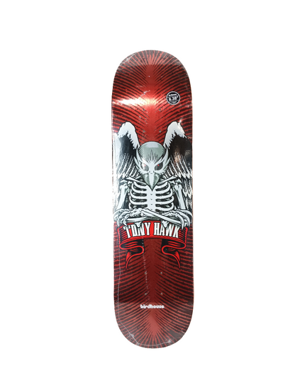 Birdhouse Tony Hawk Stripes Metallic Red Foil Black White Size 8.38 Vintage NOS Deck