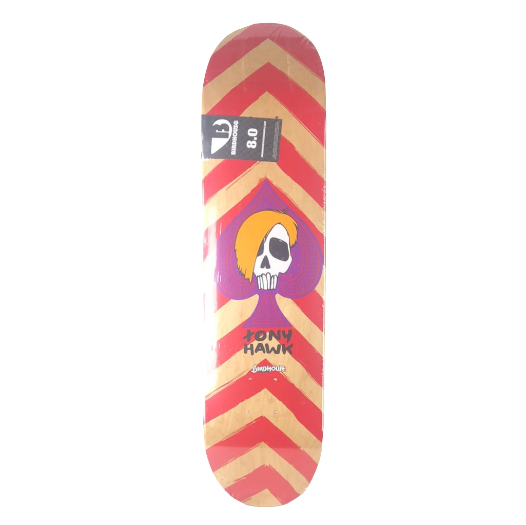 Birdhouse Tony Hawk Mcsqueeb Spade Skull Blank/Red/Purple Size 8.0 Skateboard Deck