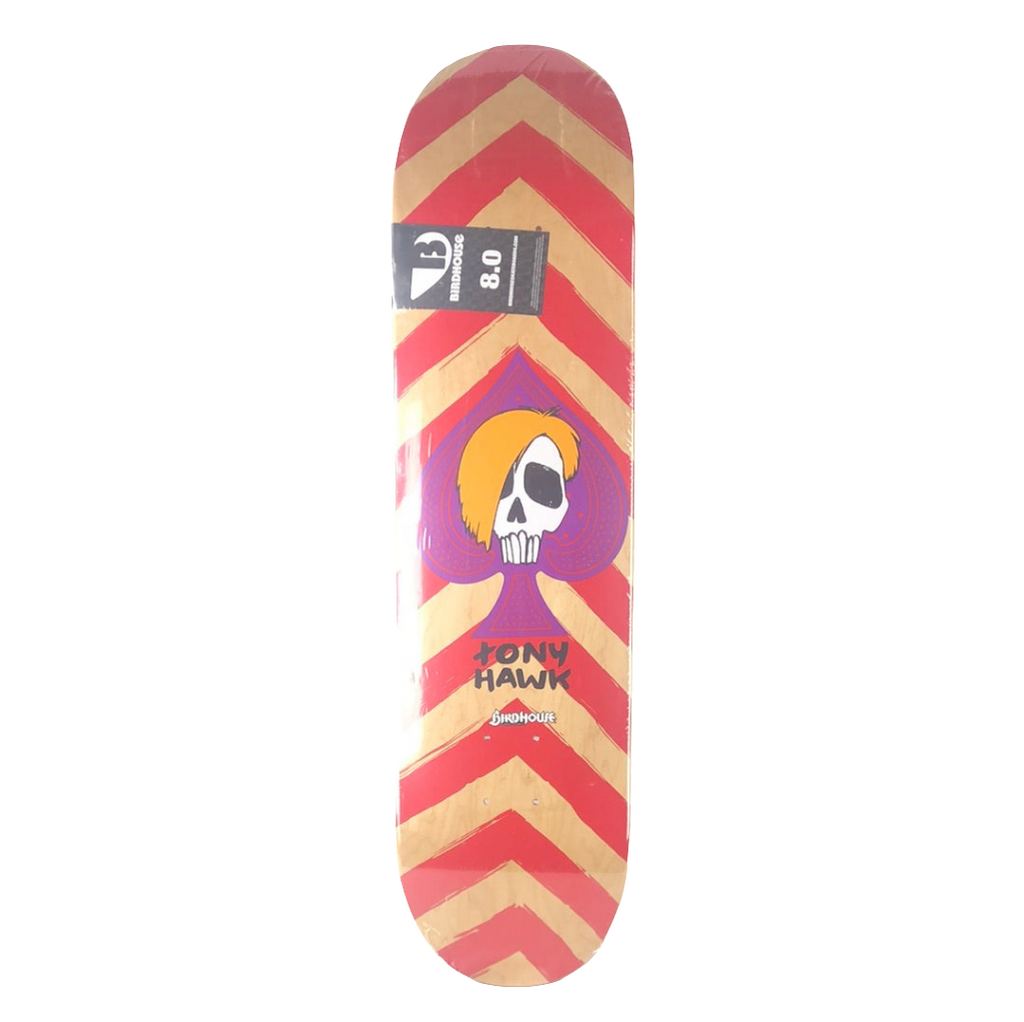 Birdhouse Tony Hawk Mcsqueeb Spade Skull Blank/Red/Purple Size 8.0