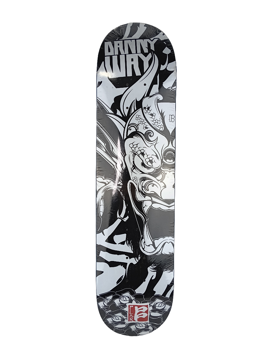 Plan-B Danny Way Samurai Black White 7.625 Vintage NOS Deck