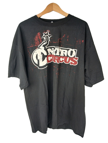 Nitro Circus Black White Red Size XXL S/s Vintage Shirt