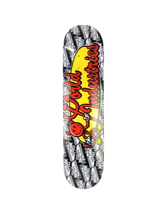 World Industries Devil Logo Board Black/White/Red/Yellow Size 7.5" Skateboard Deck