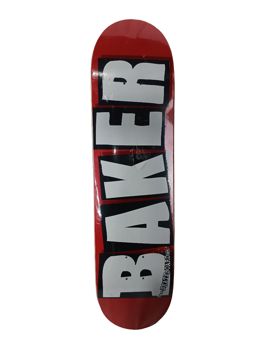 Baker Team Letters Black/Red 8" Skateboard Deck