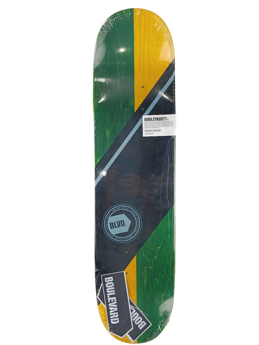 Boulevard Tiago Lemos Green Yellow Black 8.0" Deck