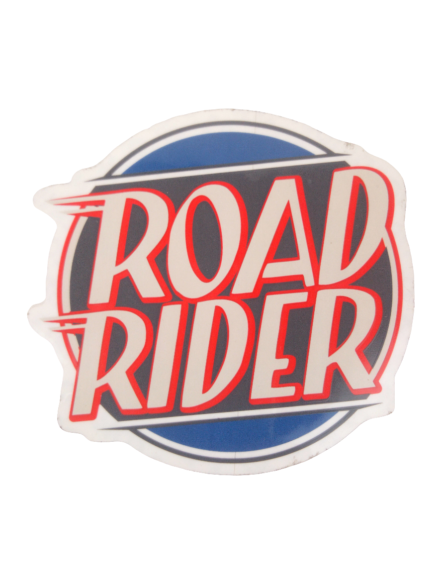 Road Rider White Black Red 4" x 4" Vintage NOS Sticker