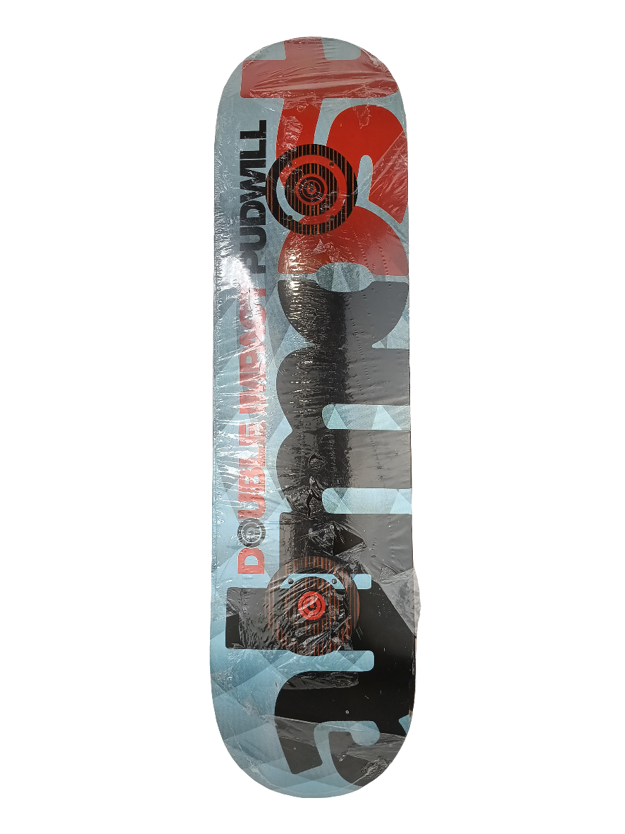 Almost Torey Pudwill Double Impact Board Blue Black Red Size 7.75 Skateboard Deck