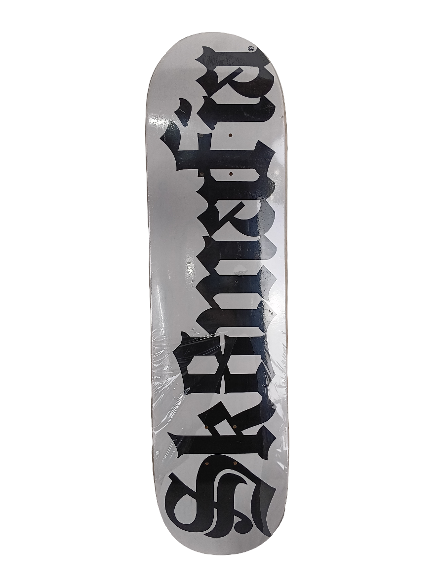 Sk8 Mafia Old English Lettering White Black Size 8 Skateboard Deck