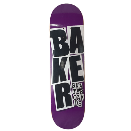 Baker Team Classic Logo Purple Size 8.5'' Skateboard Deck