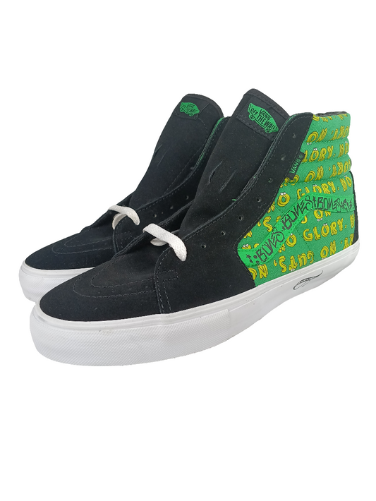 Vans Sk8Hi S Original Wtaps/No Guts No Glory Ke Black Green Size US Mens Size 10 Shoes