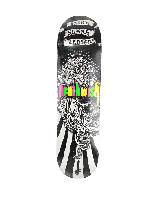 Deathwish Brian Slash Hansen Ghouls Army Black White Multicolor Size 8.0 Vintage NOS Deck