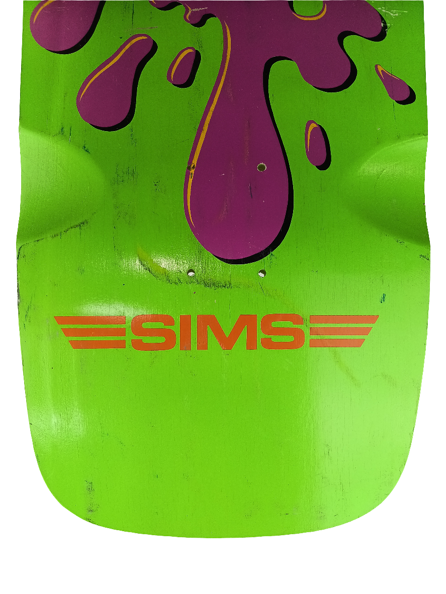 Sims Lester Kasai Splat E Series Green Purple Yellow 10" Original Vintage NOS Deck