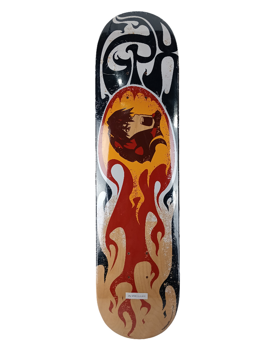 Cartoon Network Toonami IGPX Graphic Black White Orange Size 7.625 Skateboard Deck