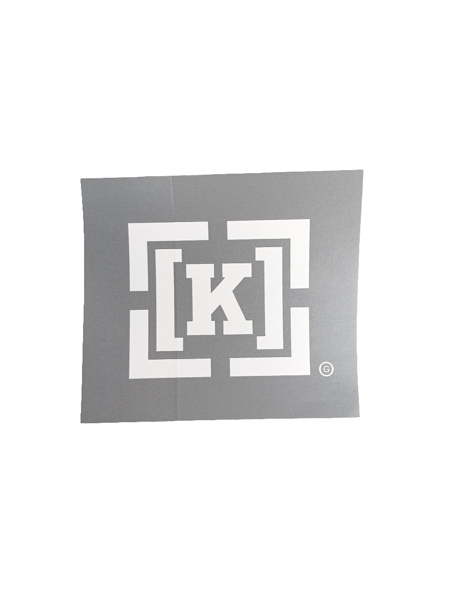 Kr3w [K] Brackets Logo Grey White Size 3.3" X 3.6" Vintage NOS Sticker