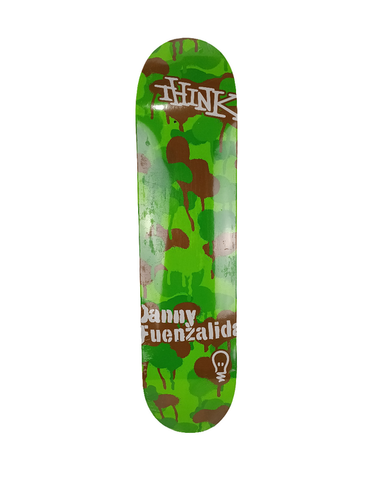 Think Danny Fuenzalida Green Brown White 7.4" Vintage NOS Deck