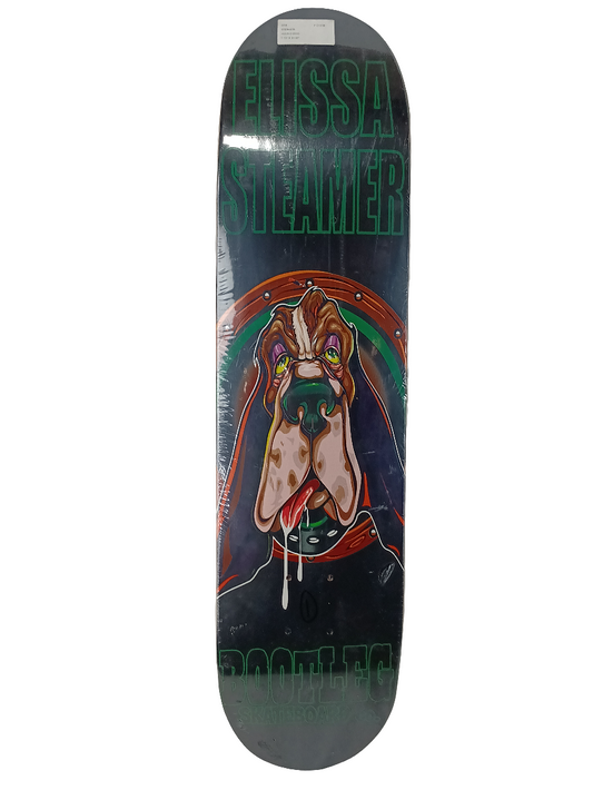 Bootleg Elissa Steamer Hound Dog Graphic Black Green Multi Color Size 7.75 Skateboard Deck