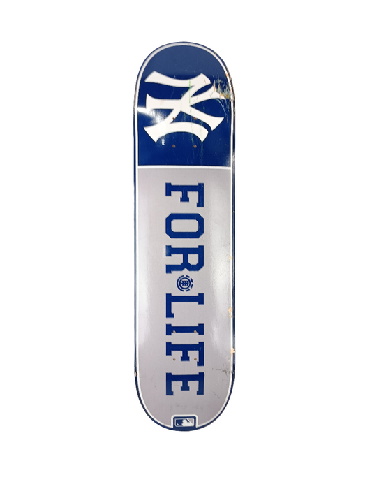 Element X New York Yankees NY For Life Blue Silver White Size 8.0" Vintage NOS Deck