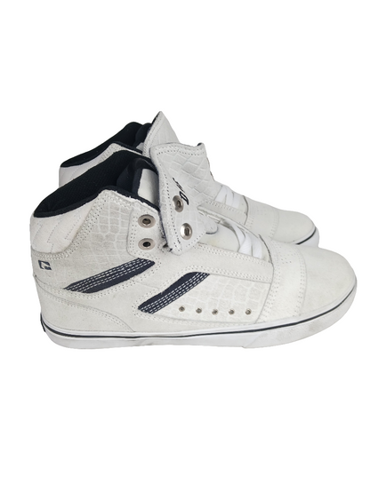 Globe David Gonzales AC DC The Heathen Hi White Suede Black US Mens Size 9 Shoes