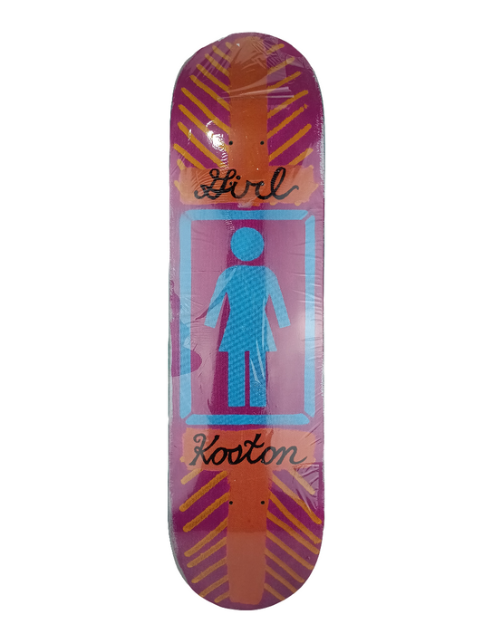 Girl Eric Koston Orange Blue Purple Stencil 8.38" Vintage NOS Deck