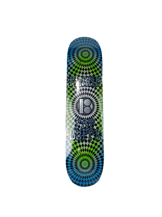 Plan B Pat Duffy Hypnotic Graphic Black Blue Green Size 7.5 Skateboard Deck