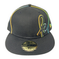 Krux X New Era Kaveman Black Tye Dye US Mens Size 7 3/8 58.7 CM Vintage NOS Fitted Hat