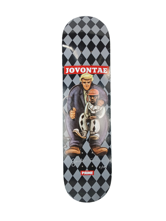 Prime Jovantae Turner Autographed Kanye West Donald Trump Puppett Black Grey Red Size 8.25" Vintage NOS Deck
