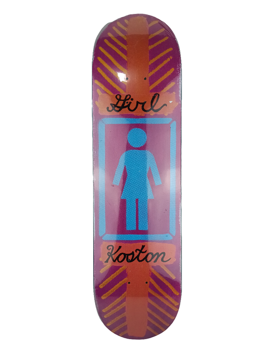 Girl Eric Koston Orange Blue Purple Stencil 8.38" Vintage NOS Deck