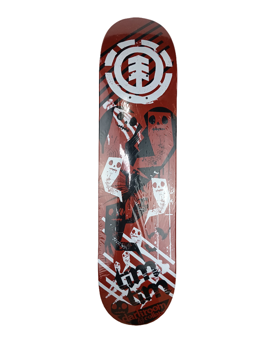 Element Dark Room Collab Chad Tim Tim Red White Black Size 7.625 Skateboard Deck