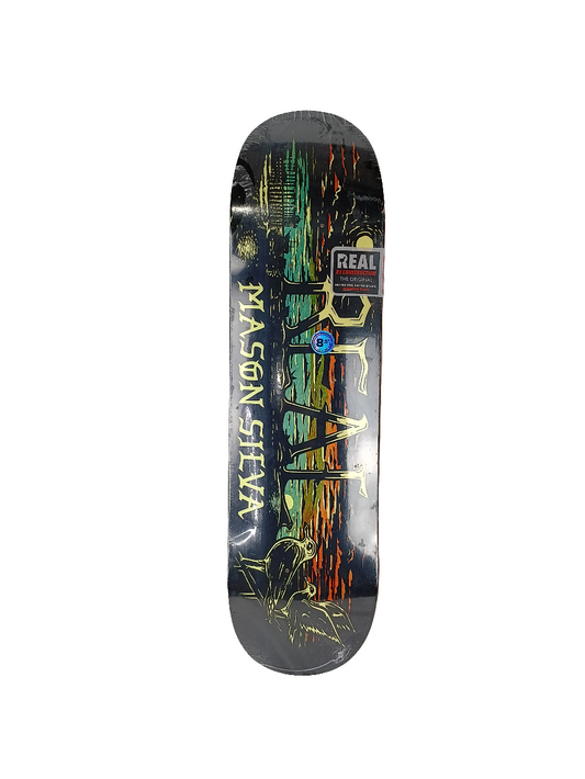 Real Mason Silva Dawn Patrol Graphic Black Multi Color Size 8.5 Skateboard Deck