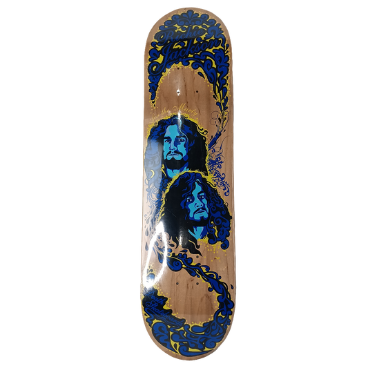 Death Skateboards Richie Jackson Tan Woodgrain Blue Yellow 7.9" Vintage NOS Deck