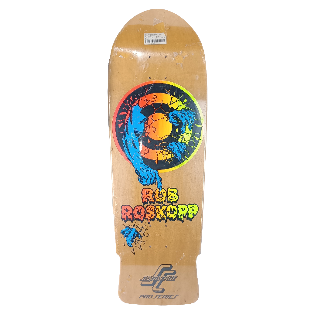 Santa Cruz Rob Roskopp Target II 30th Anniversary Tye Dye Woodgrain Size 10" X 32" Vintage NOS Deck