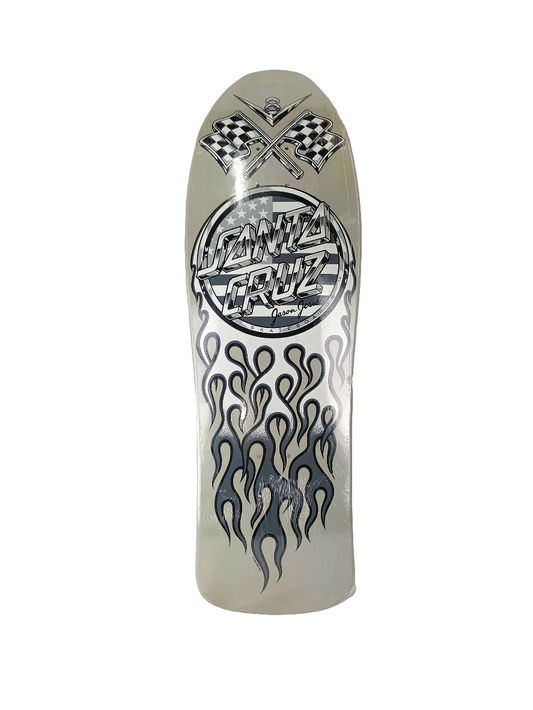 Santa Cruz Jason Jessee Dust To Dust Hotrod V8 Grey Black White Size 10.0" Vintage NOS Deck