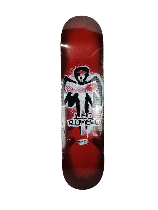 Baker Leo Romero Vato Angel Red Black White Size 7.5 Skateboard Deck