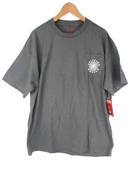 Spitfire Spiral Pocket Grey Turquoise White Size XL S/s Vintage Shirt
