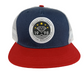 Diamond Supply Co. 1998 International Skateboarding Team Red Navy White Mesh Snapback Hat