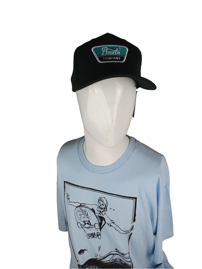 Brixton Brxtn Company Black Teal Silver Snapback Hat