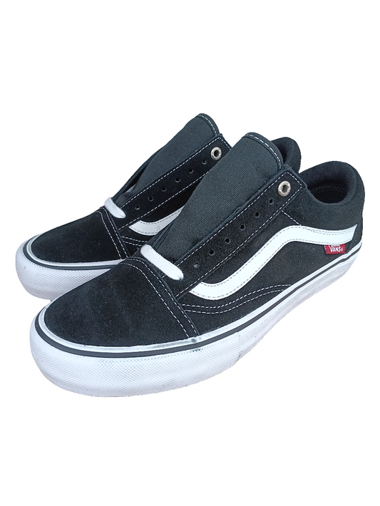 Vans Old Skool Pro Black White Red US Mens Size 7.5 Shoes