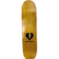 Mystery Heart Logo Rays Graphic White Black Size 8.25 Skateboard Deck