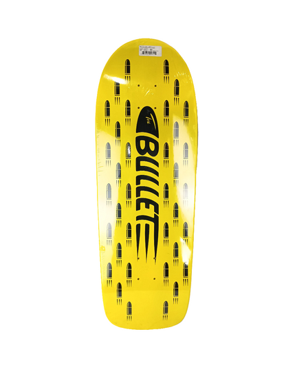 Bullet The Bullet OG Graphic Yellow/Black 10.25" Vintage NOS Shaped Skateboard Deck