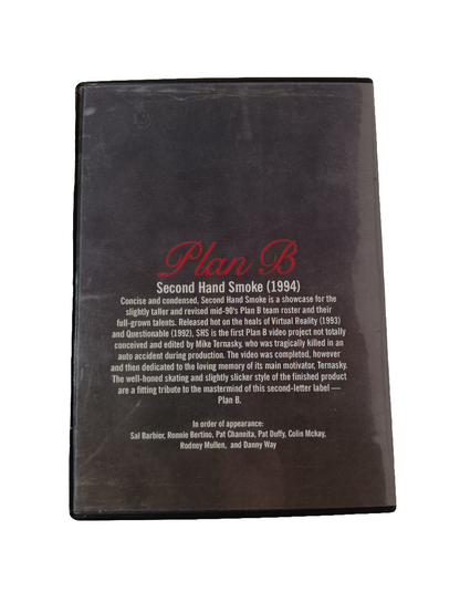 Plan-B SHS Second Hand Smoke Sealed DVD 1994