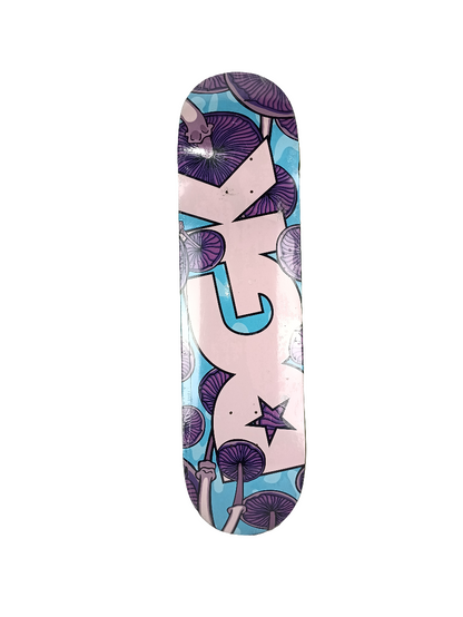 DGK Mushrooms Blue Pink Purple Size 8.1 Vintage NOS Deck