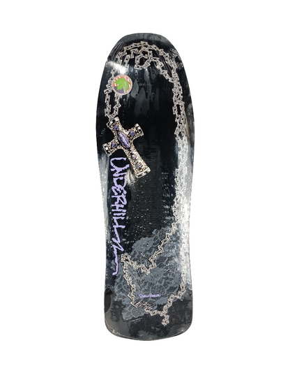 Powell Peralta Ray Underhill Rosary Cross Black Purple Silver Size 9.75" Vintage NOS Re-Issue Deck